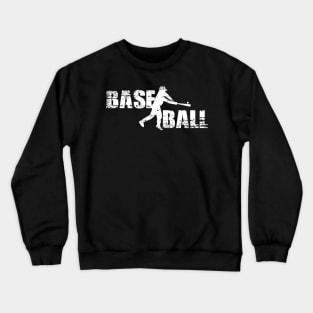 Distressed Look Baseball Gift For Baseball Players Crewneck Sweatshirt